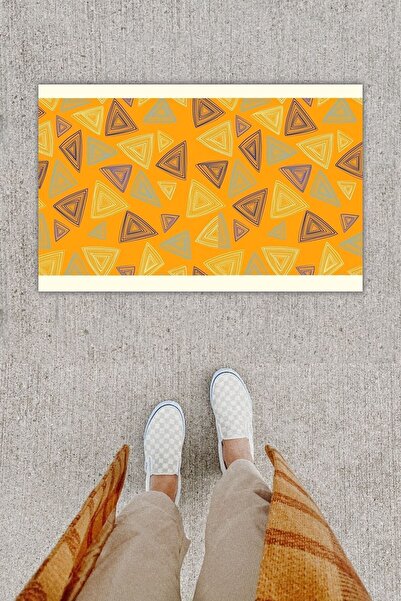 Dormot Home Ψηφιακή εκτύπωση Διακοσμητικό Τρίγωνο Πορτοκαλί Πατάκι μπροστινής...