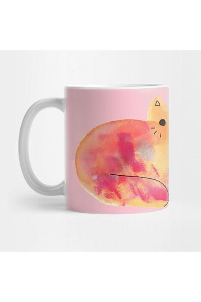 TatFast Colorful Watercolor Cat Mug, Gift, Dowry, Presentation