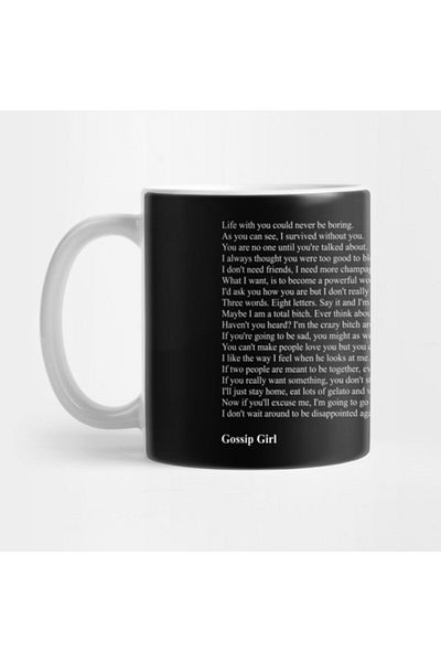 TatFast Gossip Girl Quotes Mug, Gift, Dowry, Presentation Holder