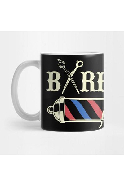 TatFast Barber Life Pole Scissors Blade Vintage Shop Gift For Him Mug