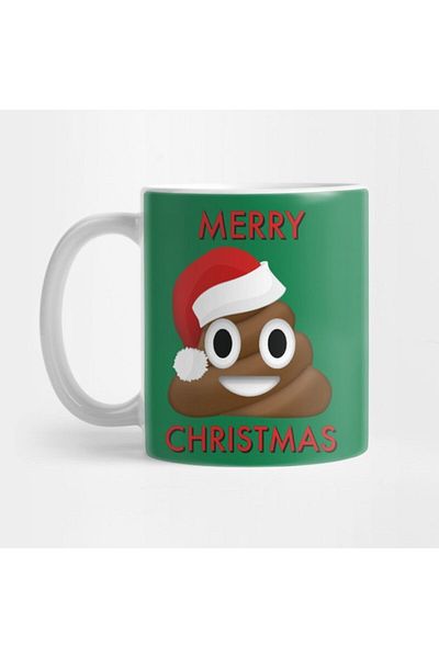 TatFast Poo Emoji Merry Christmas Mug, Gift, Dowry, Presentation