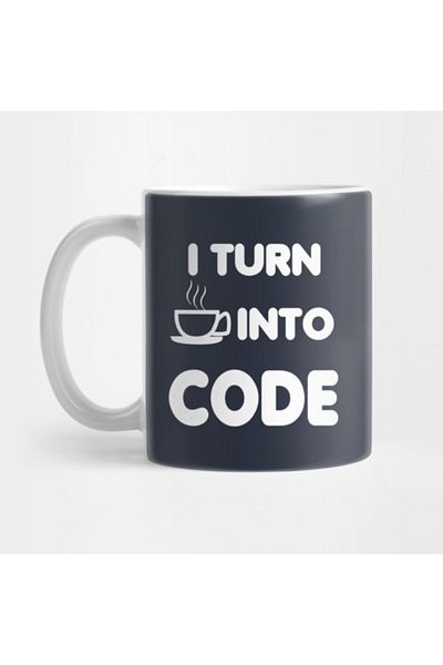 TatFast كوب I Turn Coffee Into Code، هدية، مهر، عرض