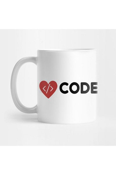 TatFast كوب I Love Code Break Coding Hacking، هدية، مهر، عرض