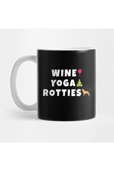 TatFast Yoga Wine Rottweilers Mug, Gift, Dowry, Presentation