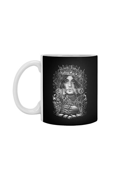 Fizello وشم تقليدي للفتيات من Queen Gothic Girl Neo - هدية كأس أبيض