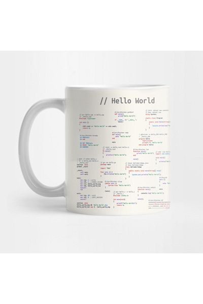TatFast كوب Hello World (LIGHT THEME)، هدية، مهر، عرض
