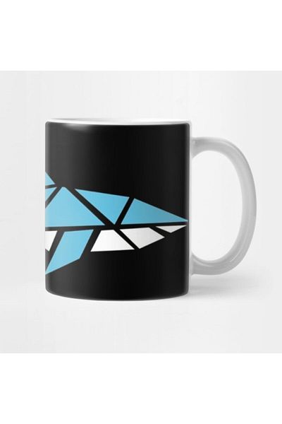 TatFast كوب بتصميم رائع من Origami Great Shark White هدية رائعة للجميع مصنوع في الولايات المتحدة