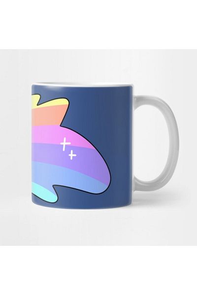 TatFast Rainbow Shooting Star Guineapig Mug, Gift, Dowry, Presentation Holder