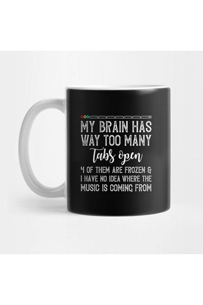TatFast My Brain Has Way Too Many Tabs كوب مفتوح، هدية، مهر، عرض