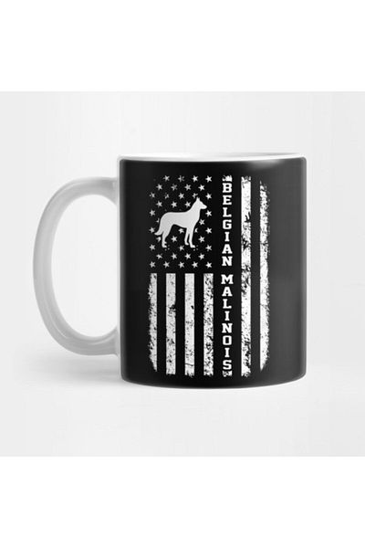 TatFast Proud Belgian Malinois Flag Mug, Gift, Dowry, Presentation Holder
