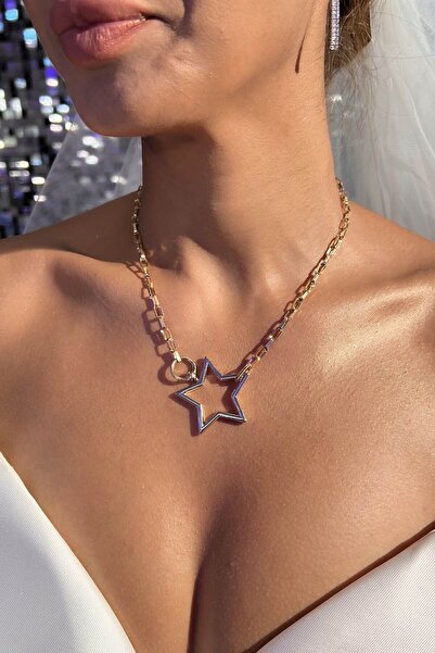 Fiyonk Kuyumculuk 14 Ayar Altın Asteria Işığı Kolye (DOYA DOYA MODA 7. HAFTA ÖDÜLÜ)