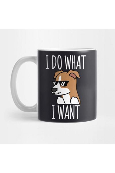 TatFast Greyhound'I Do What I Want' Funny Dog T-Shirt - Gift, Dowry and Presentation