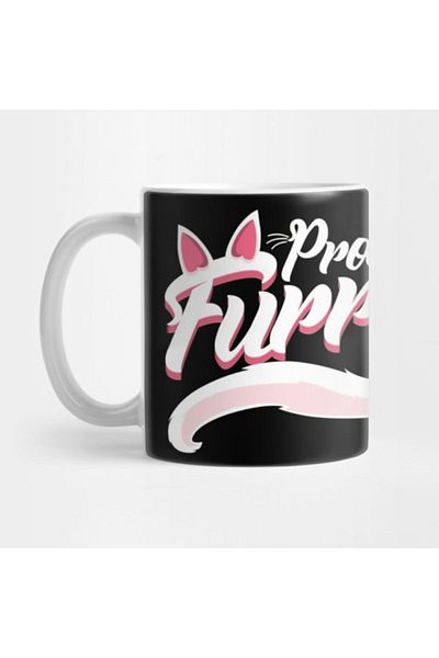 TatFast كوب - منتج بتصميم Proud Furry Cat Ears and Tail