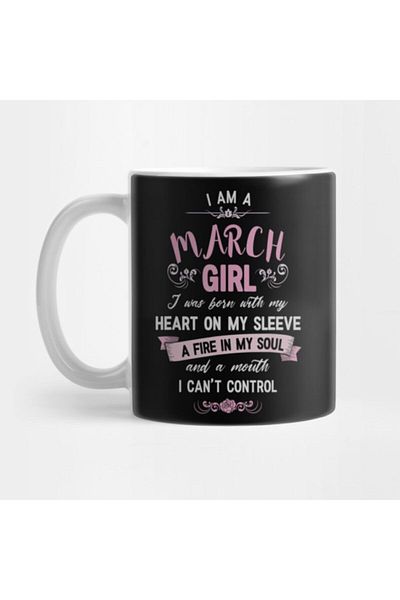 TatFast March Girls Womens Birthday Gifts - Mug, Gift, Dowry, Presentation Holder