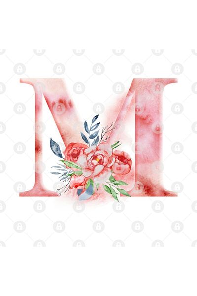 TatFast مشبك ألوان مائية على شكل حرف M - كوب، هدية، مهر، حامل عرض