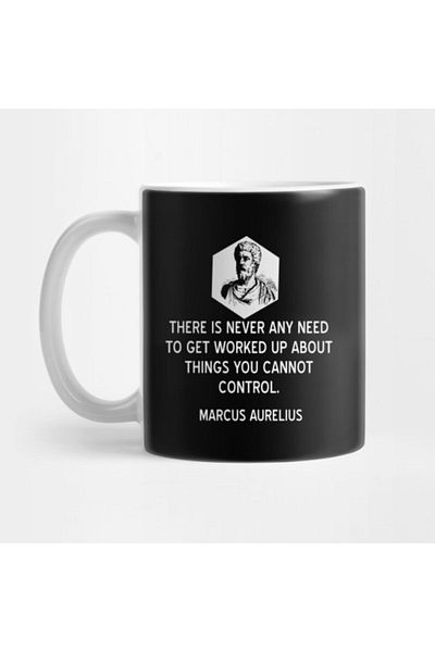 TatFast كوب Stoicism Quote On Control من ماركوس أوريليوس، هدية، مهر، عرض تقديمي
