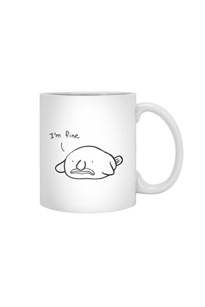Fizello كوب أبيض من Blobfish Is Fine، هدية، مهر، عرض