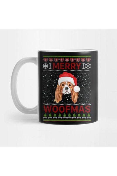 TatFast Cavalier King Charles Spaniel Merry Woofmas Christmas Mug