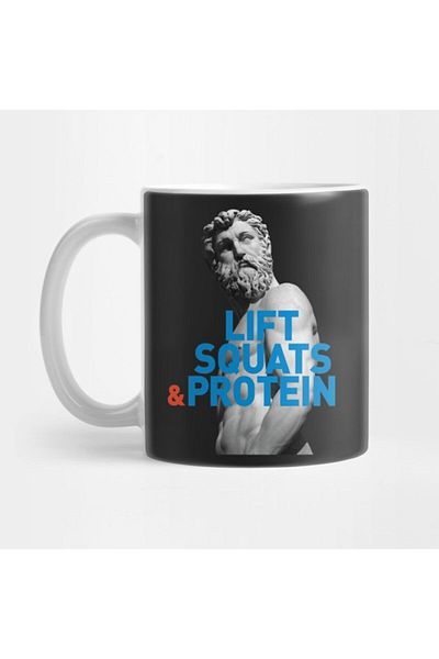 TatFast Lift, Squats & Protein Mug, Gift, Dowry, Presentation