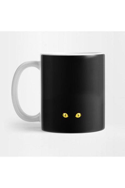 TatFast Halloween Short Mug - the Witches Cat Kitten Whats up Model, Gift and Presentation Product