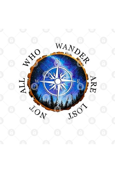 TatFast Not All Who Wander Are Lost Camping Life Starry Night Compass Mug
