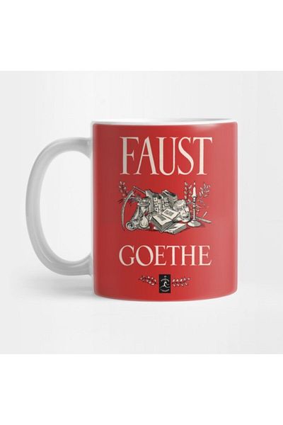 TatFast Faust Johann Wolfgang Von Goethe Vintage Book Cover Mug