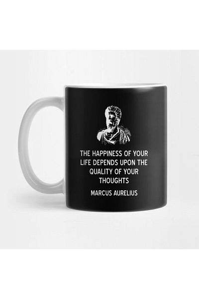 TatFast كوب Stoic Happiness يعتمد على أفكارك، اقتباس ماركوس أوريليوس