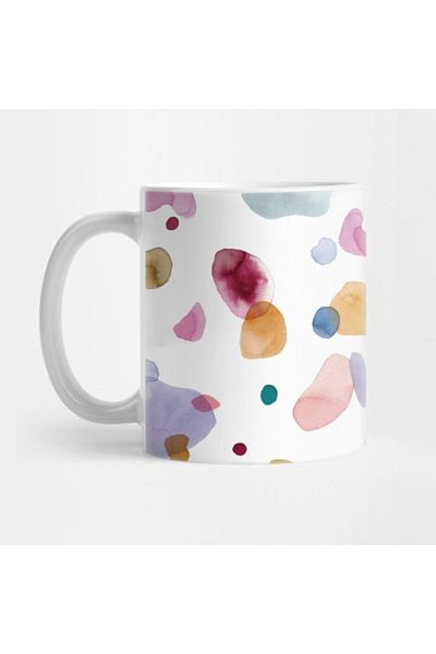 TatFast Terrazzo Watercolor Pebbles - Multicolored Gift Mug