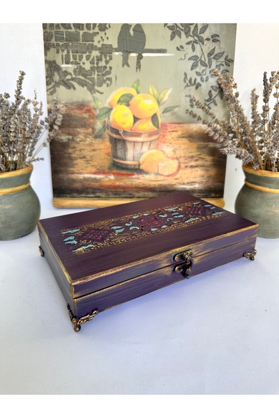 LARTEWOOD Ahşap Takı Kutusu, Organizeri, Dolabı 12 Bölmeli Kolye Küpe Yüzük S...