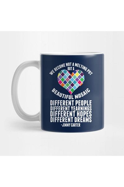 TatFast Pro Immigration Melting Pot Quote Mug, Gift, Dowry, Presentation
