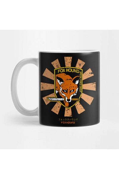 TatFast Foxhound Retro Japanese Metal Gear Solid Mug, Gift, Dowry, Presentation Holder