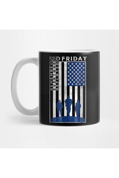 TatFast كوب تي شيرت للجيش الأمريكي من Remember Everyone Veteran Deployed Red Friday