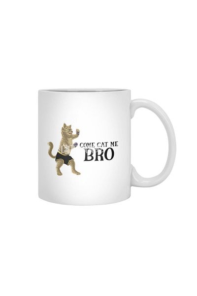 Fizello White InterWhite Mug - Come Cat Me Bro Cool Boxing Cat Punching