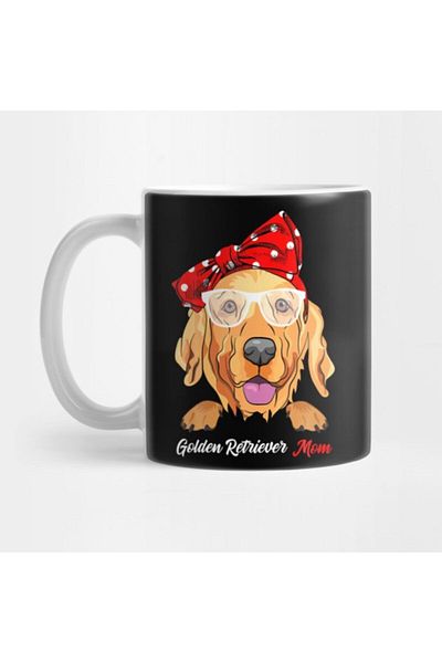 TatFast كوب هدايا عتيق للأم المضحكة من Golden Retriever Mom Ever
