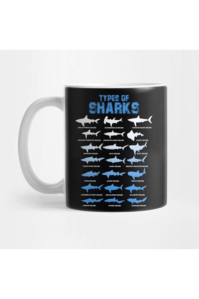 TatFast Shark Lover Types Of Sharks Marine Biology Funny Gift Mug