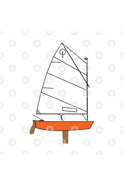 TatFast Optimist Sailing Dingy - Pumpkin Mug Gift Dowry Presentation