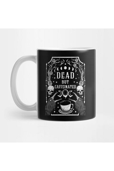 TatFast الميت ولكن الكافيين - كوب قوطي، هدية، مهر، عرض