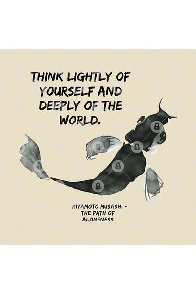 TatFast اقتباس ميااموتو موساشي - كوب Think Lightly Of Yourself، هدية، مهر، عرض تقديمي