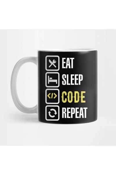 TatFast Sleep Code Repeat t Mug, Gift, Dowry, Presentation Holder