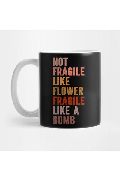 TatFast كوب Fragile Like Flower Bomb - هدية، مهر، عرض