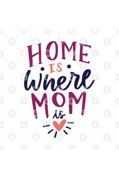 TatFast كوب بتصميم هدية يوم الأم من Home Is Where Mom Is Heart