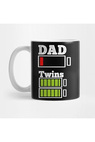 TatFast Twins Dady Dad Gift - Comfort Mug, Gift, Dowry and Presentation Holder