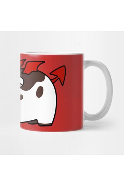 TatFast Red Devil Cow Mug, Gift, Dowry, Presentation Holder