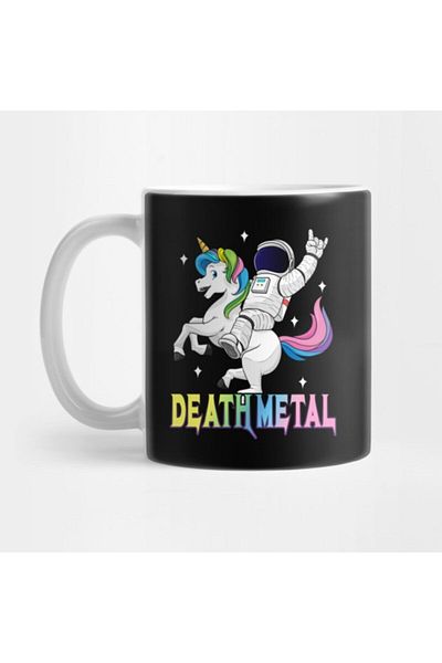 TatFast Astronaut Unicorn Death Metal Metal Music Rock Mug, Gift, Dowry, Presentation