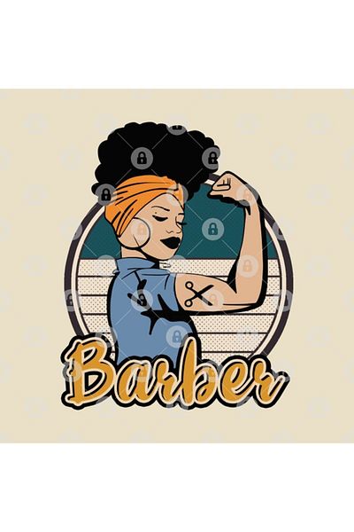 TatFast Barber Woman - كوب مصفف شعر، هدية، مهر، عرض