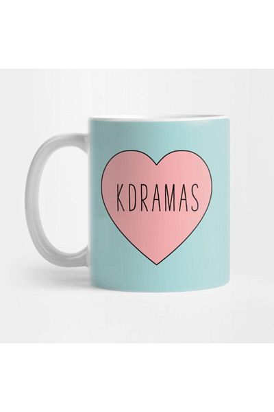TatFast كوب على شكل قلب من I Love Kdramas، هدية، مهر، عرض