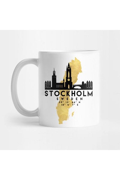 TatFast Stockholm Sweden Skyline Map Art Trophy, Gift, Dowry, Presentation