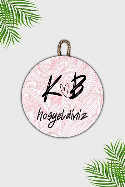 Dormot Home Modern Door Ornament - Pink Digital Wood Printing - Individual Design Outdoor Door Ornament