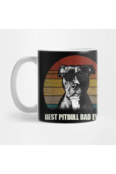TatFast Best Pitbull Dad Ever Vintage Proud Dad Father's Day Mug