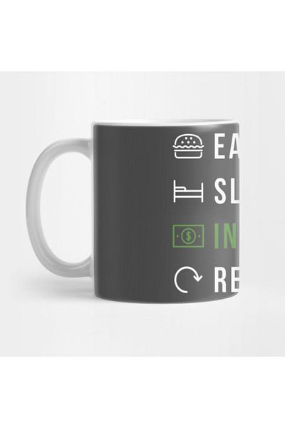 TatFast Eat Sleep Invest Repeat, Personal Finance F.ı.r.e Movement Cup